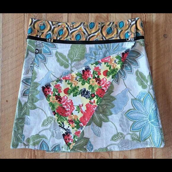 ZAND Amsterdam Womens Wrap Boho Skirt Adjustable One Size Fits Most Reversible - Picture 2 of 9